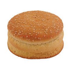 Булочка "Для гамбургера пшенична 100" з кунжутом та подвійним розрізом